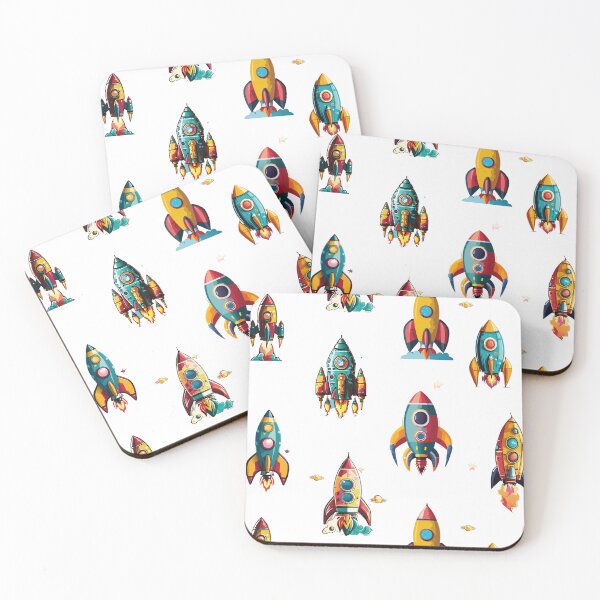 Item preview, Colourful Space Rockets designed and sold by smileykty.