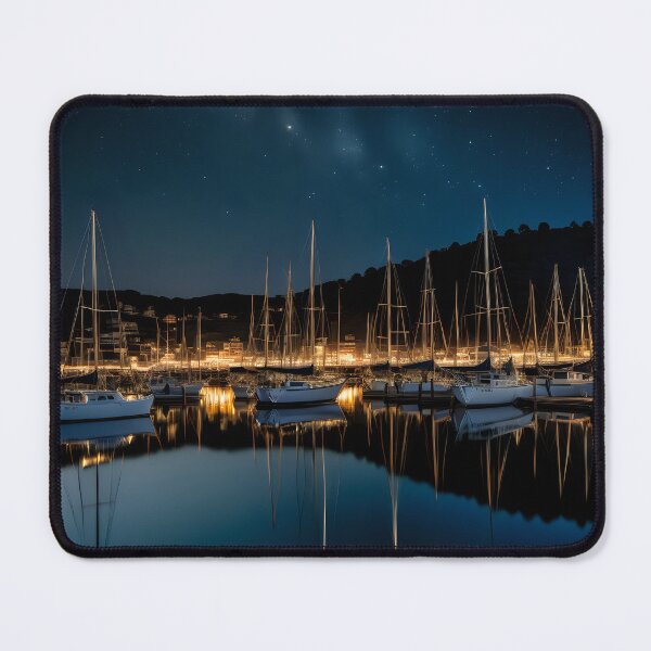 Item preview, Harbor at night designed and sold by Inspyralia.