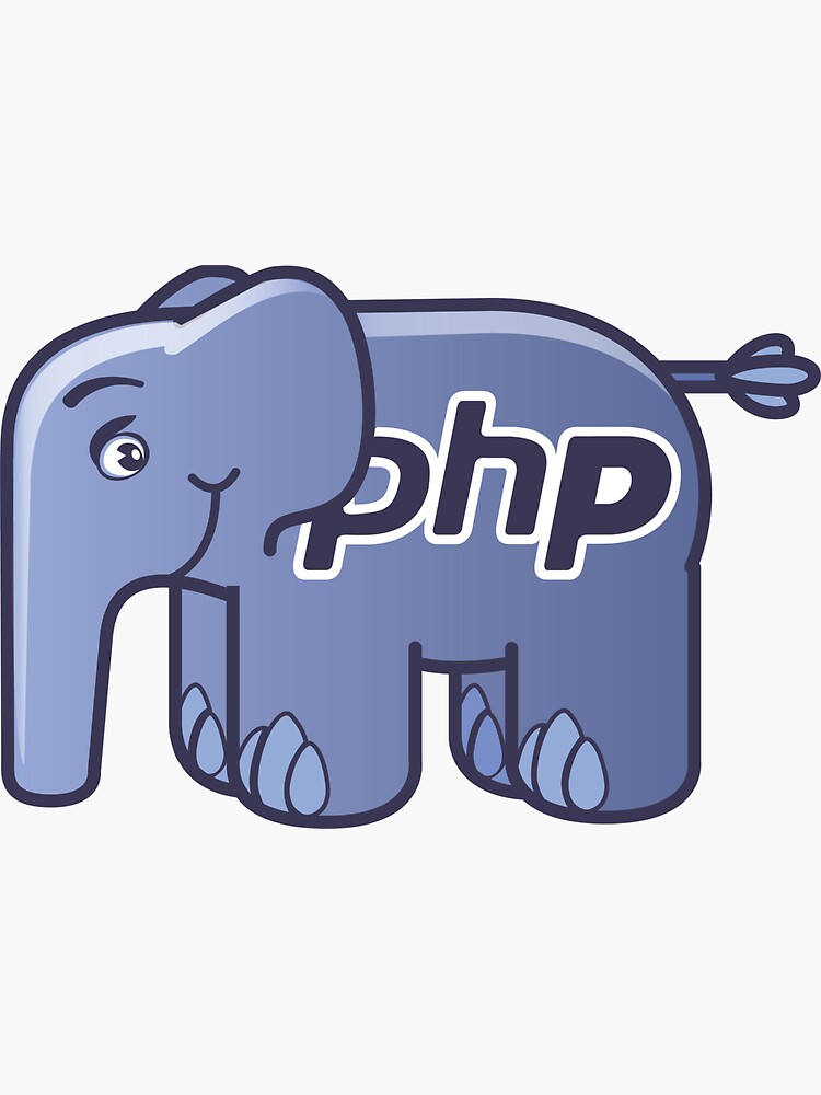 "PHP ElePHPant Logo" Sticker for Sale by vladocar | Redbubble