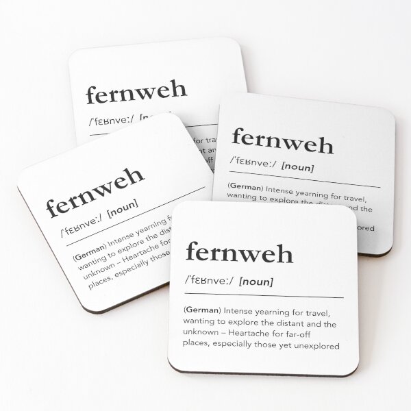 Item preview, Fernweh definition. Fernweh Dictionary art. Minimalist Fernweh Description. German words designed and sold by lagunaklein.