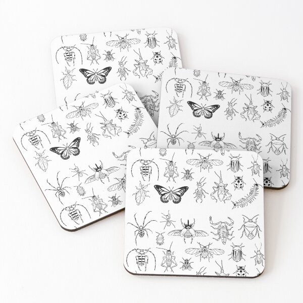Item preview, botanical insects pattern bugs butterflies spiders designed and sold by TheRightHonMP.