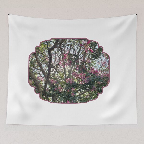 Item preview, Pink Flowers in a Tree: A Touch of Beauty designed and sold by tadeba.