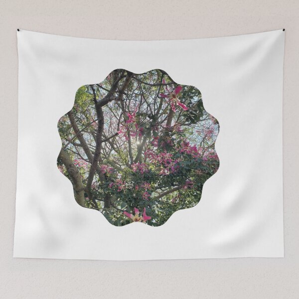 Item preview, Pink Flowers in a Tree: A Touch of Beauty designed and sold by tadeba.