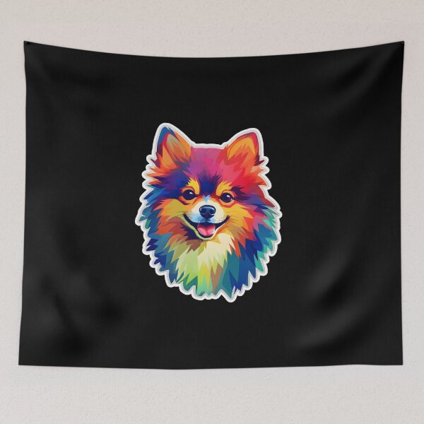 Item preview, Pomeranian in WPAP style designed and sold by CUTEDOGGIEZ.