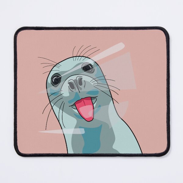 Item preview, Whiskered Whimsy: Mischievous Seal Licking Glass designed and sold by Fun Funky Designs.