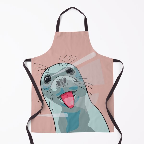 Item preview, Whiskered Whimsy: Mischievous Seal Licking Glass designed and sold by Fun Funky Designs.