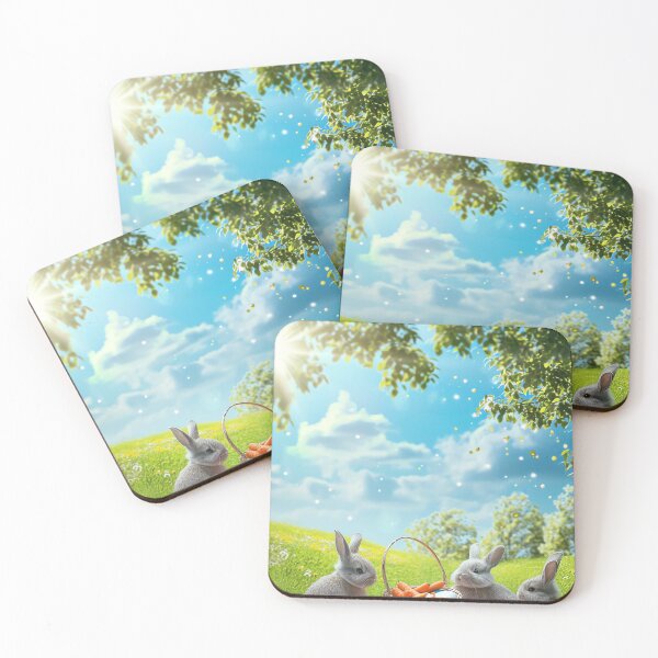 Item preview, Fluffy Bunny Picnic designed and sold by cute-animals99.
