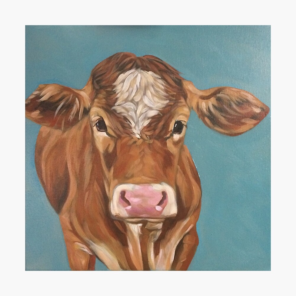 red cow painting