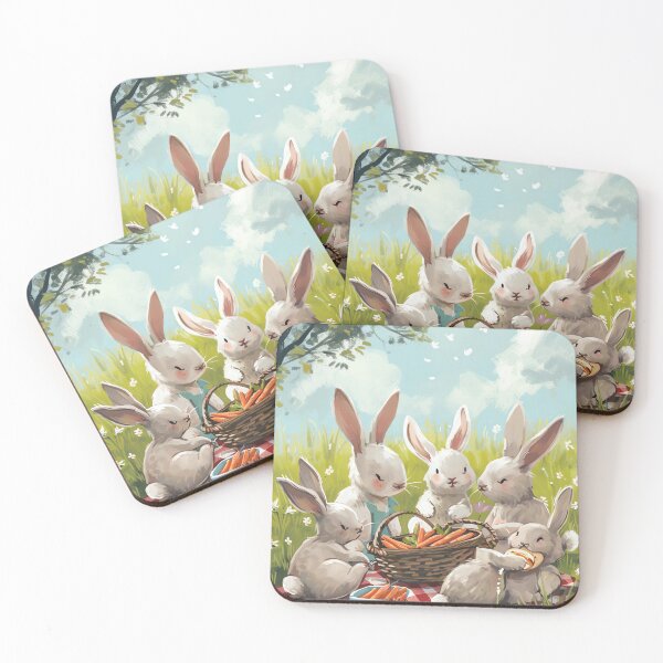 Item preview, Fluffy Bunny Meadow designed and sold by cute-animals99.