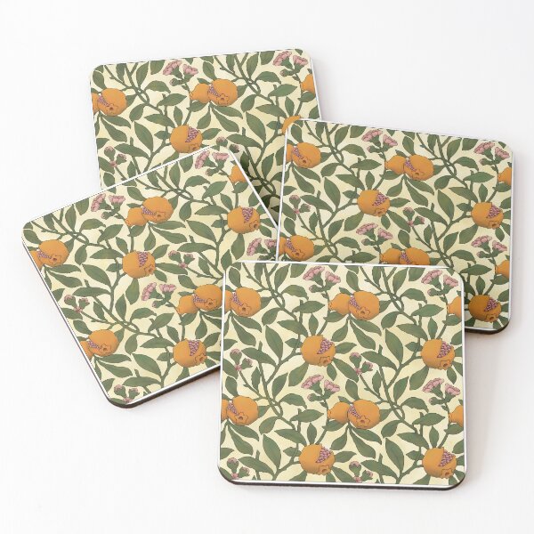 Item preview, Fruit Floral Tile Reproduction (Lemon Background) designed and sold by MadeByGeeClowes.
