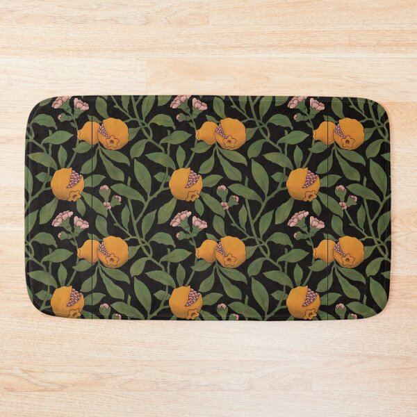 Item preview, Fruit Floral Tile Reproduction (Black Background) designed and sold by MadeByGeeClowes.