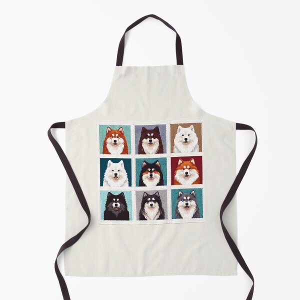 Item preview, Finnish Lapphund Dogs Crotchet illustration designed and sold by printmala.