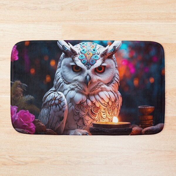Item preview, Shamanic White Owl: Magical Candlelight designed and sold by ZION-E-Store.