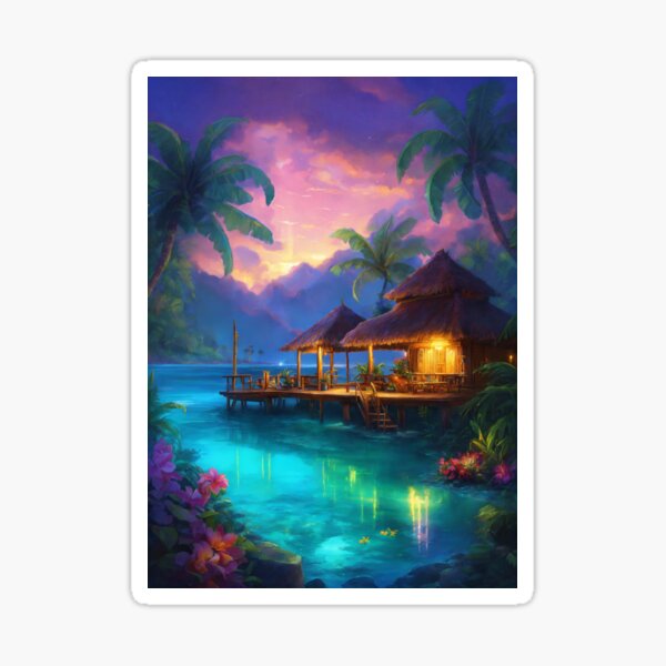 Item preview, Tropical Paradise at Dusk designed and sold by John v p.