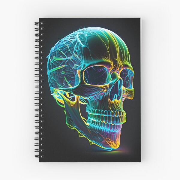 Item preview, Neon Skeleton Head designed and sold by Ritik11.