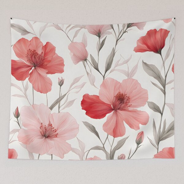 Item preview, Elegarta Design - Art nouveau - Mucha Inspired Art - Vintage Red Pressed Flower designed and sold by Mucha-style-art.