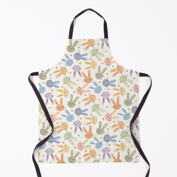 Item preview, Happy colorful rabbits and Easter eggs – pattern on white designed and sold by colorofmagic.