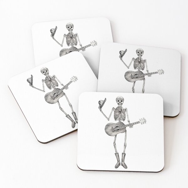 Item preview, Cowboy sugarskull playing guitar day of the dead. designed and sold by Jiwsurreal.