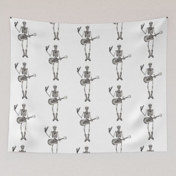 Item preview, Cowboy sugarskull playing guitar day of the dead. designed and sold by Jiwsurreal.