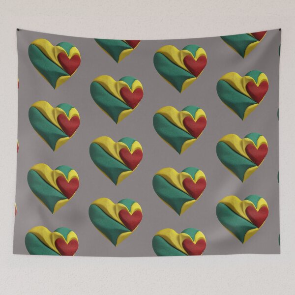 Item preview, Tricolore Fabric Two Hearts Trispalve   designed and sold by Lelijo.