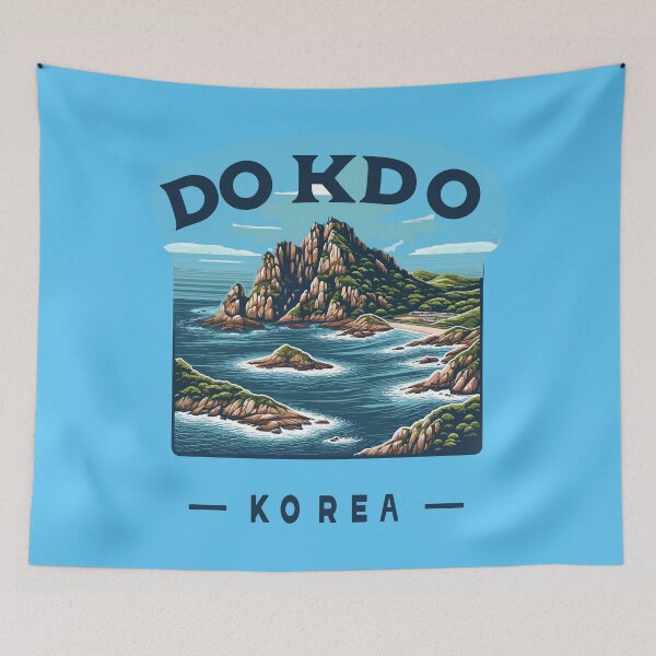 Item preview, Dokdo, Korea's Serene Island Oasis - Artistic Print designed and sold by FebricFusion.