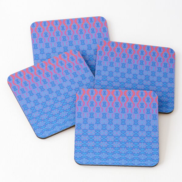 Item preview, Blue And Red Seamless Metamorphosis Pattern, Abstract Designs, Unique Gifts, Digital Art Prints, Trendy Textiles, Seamless Patterns designed and sold by ATSCreationsZA.