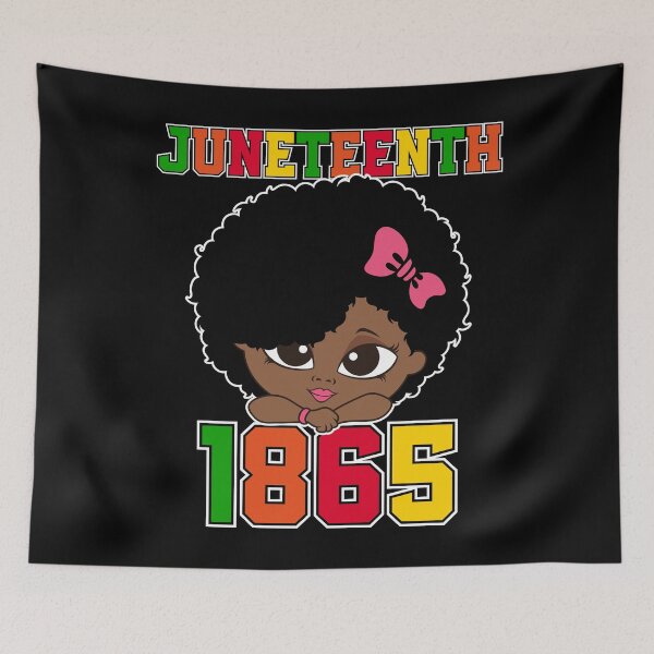 Item preview, Juneteenth Celebrating 1865 Cute Black African Girl Queen designed and sold by MobyStickers.