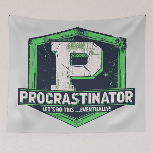 Item preview, Procrastinator - The Procrastinating Superhero designed and sold by emmjott.