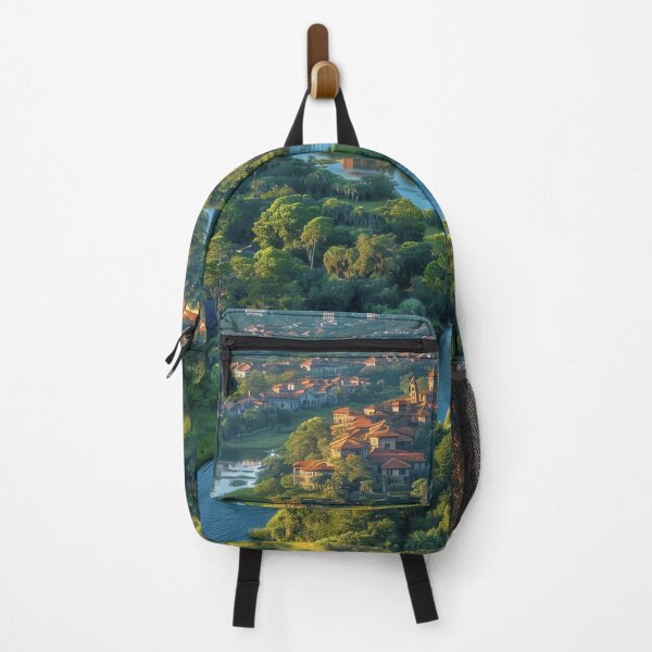 Item preview, Verdant Riverside Community - Bird's Eye View designed and sold by EtherealEchoes.