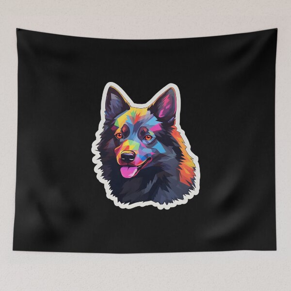 Item preview, Schipperke in WPAP style designed and sold by CUTEDOGGIEZ.