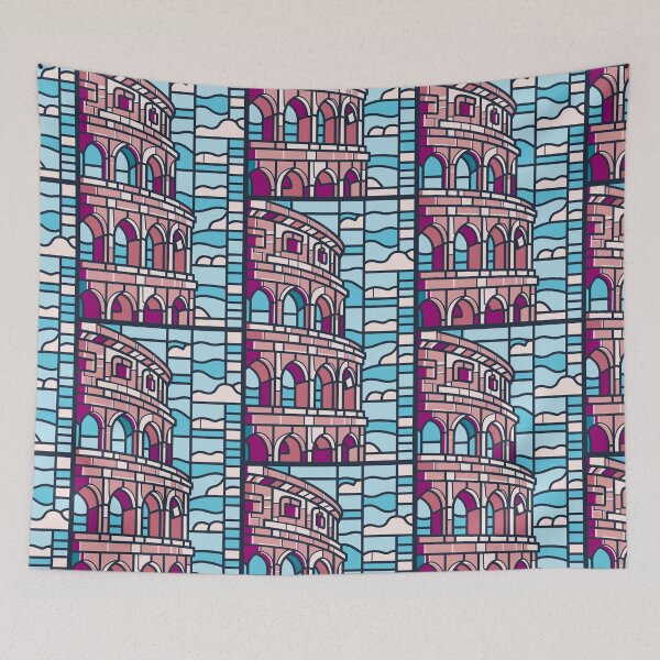 Item preview, Stained glass of coliseum designed and sold by NebulaWhimsy.
