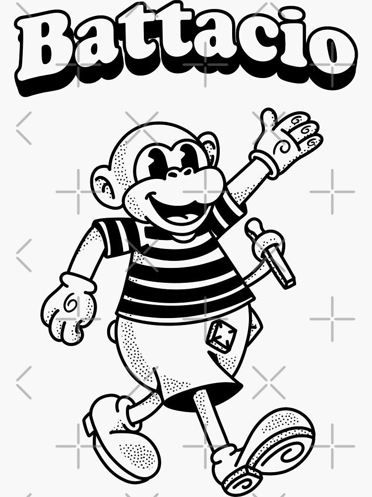 Aperçu 3 sur 3. Sticker avec l'œuvre Battacio classic créée et vendue par Battacio-shop.