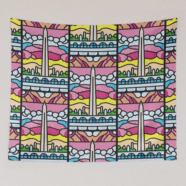 Item preview, stained glass of The Washington Monument designed and sold by NebulaWhimsy.
