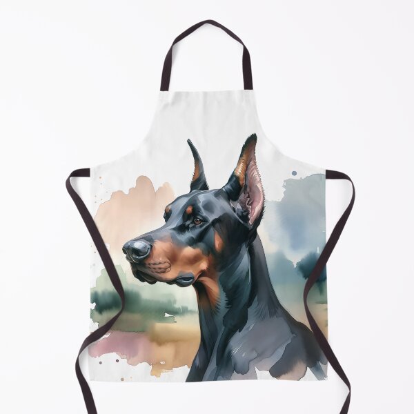Item preview, Graceful Guardian Doberman's Watercolor Portrait designed and sold by irek07.