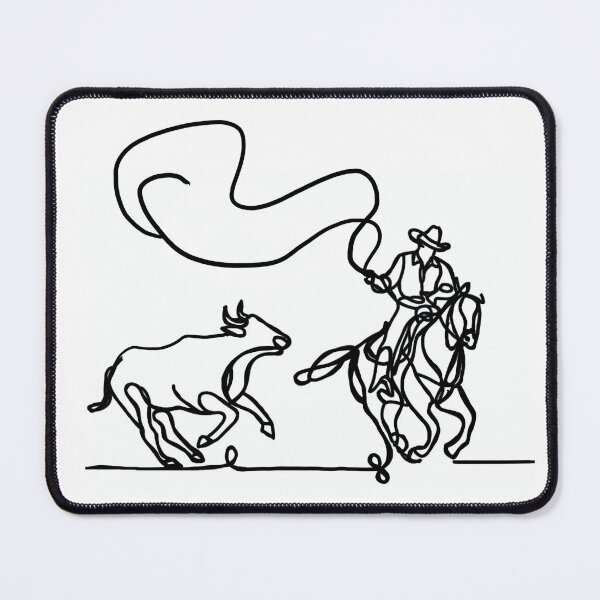 Item preview, Cowboy Line Art designed and sold by TraceyMackieArt.
