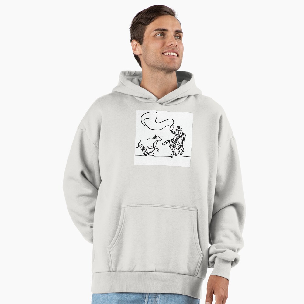 Cowboy Line Art Sticker