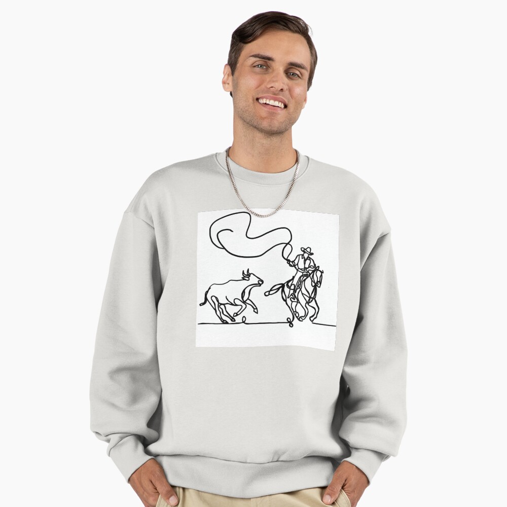 Cowboy Line Art Sticker