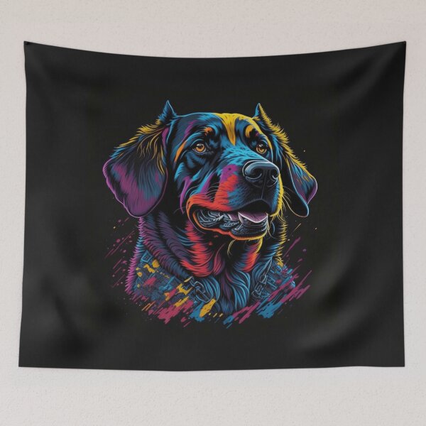 Item preview, Colorful Abstract Art Dog designed and sold by FTS-Studio.