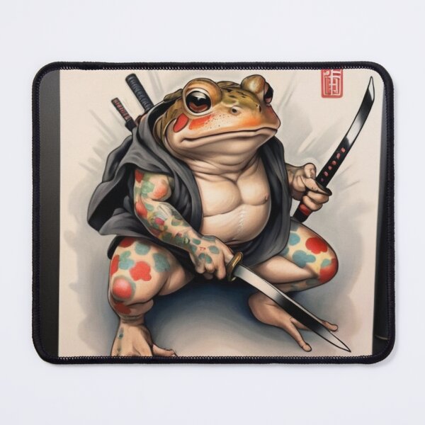 Item preview, Title: "Toad's Valor: Traditional Japanese Tattoo" designed and sold by Especiallyforu.