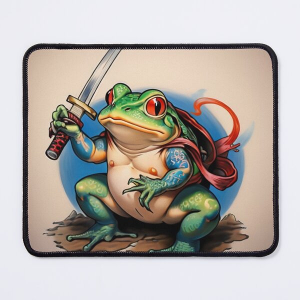 Item preview, Title: "Toad's Valor: Traditional Japanese Tattoo" designed and sold by Especiallyforu.