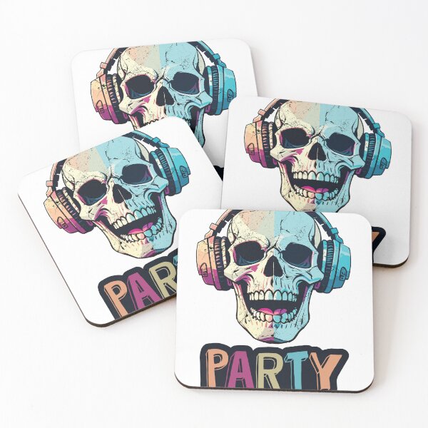 Item preview, Party With Skull Listen Music designed and sold by zehrinads.