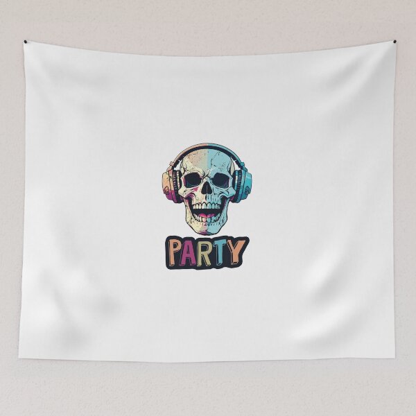 Item preview, Party With Skull Listen Music designed and sold by zehrinads.