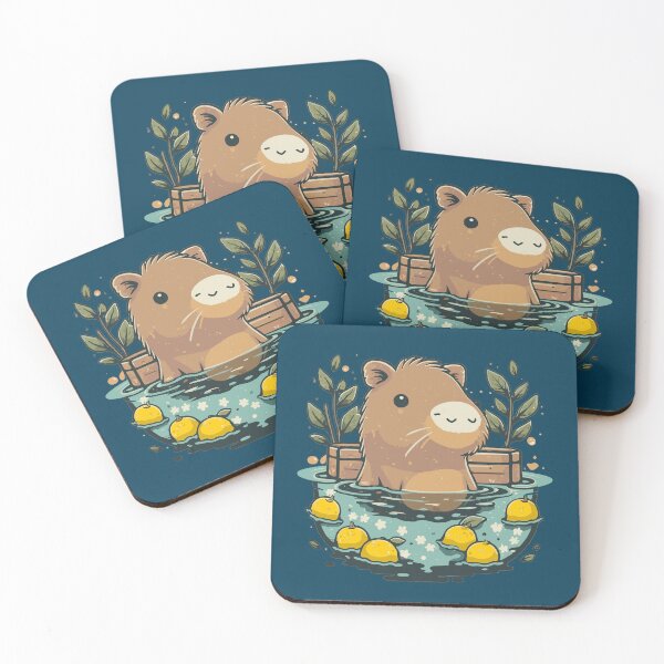 Item preview, Capybara soaking in Yuzu Onsen designed and sold by EclipseThreads.