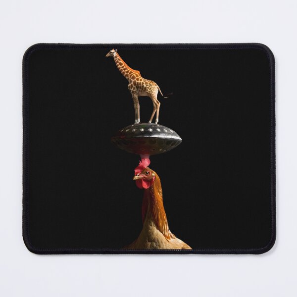 Item preview, Cluckle in Space: UFO Giraffe Ballet designed and sold by AI-Only Creations.
