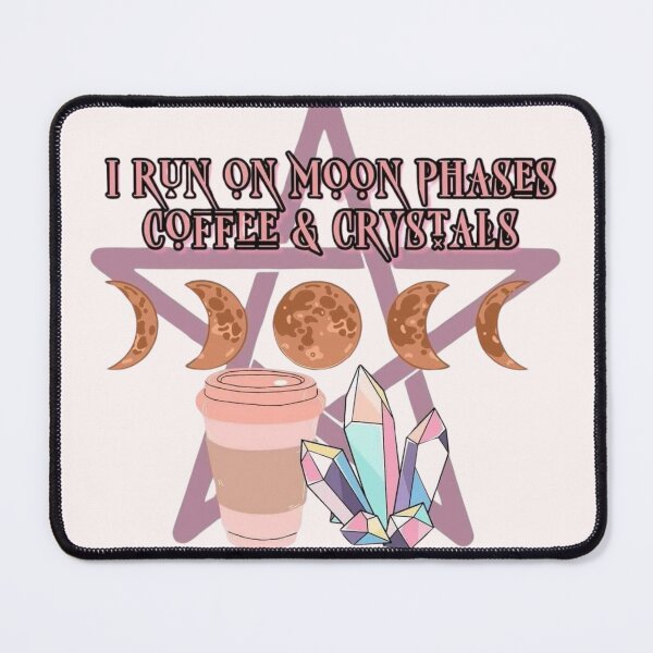 Item preview, I Run on Moon Phases, Coffee, and Crystals designed and sold by Compass and a Camera.