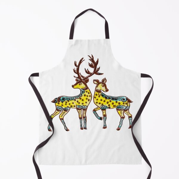 Item preview, Deer couple ukraine naive art designed and sold by Gogodzy.