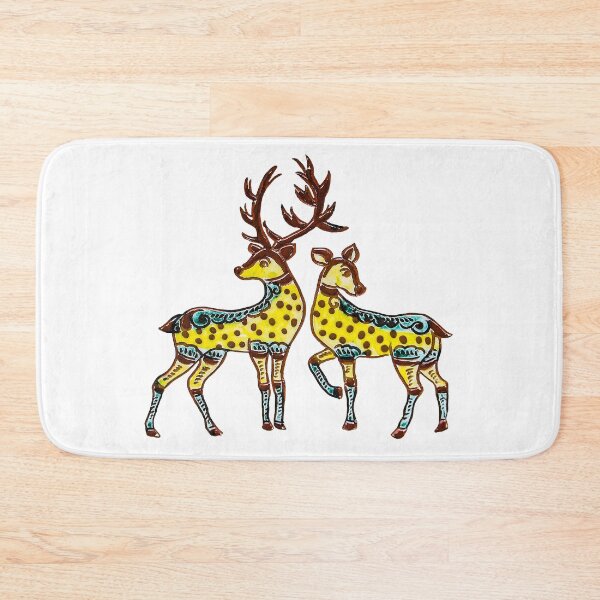 Item preview, Deer couple ukraine naive art designed and sold by Gogodzy.