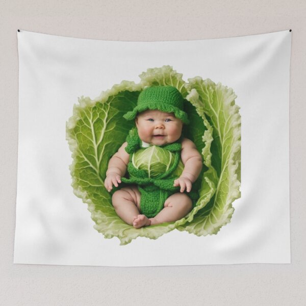 Item preview,  Heartwarming magic of cabbage leaf baby fashion,Babys cabbage leaf outfits , designed and sold by kozlebozle007.