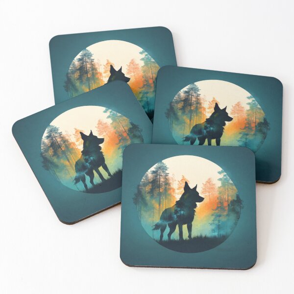 Item preview, Title: "Nordic Wilderness: Silhouette Double Exposure" designed and sold by Especiallyforu.