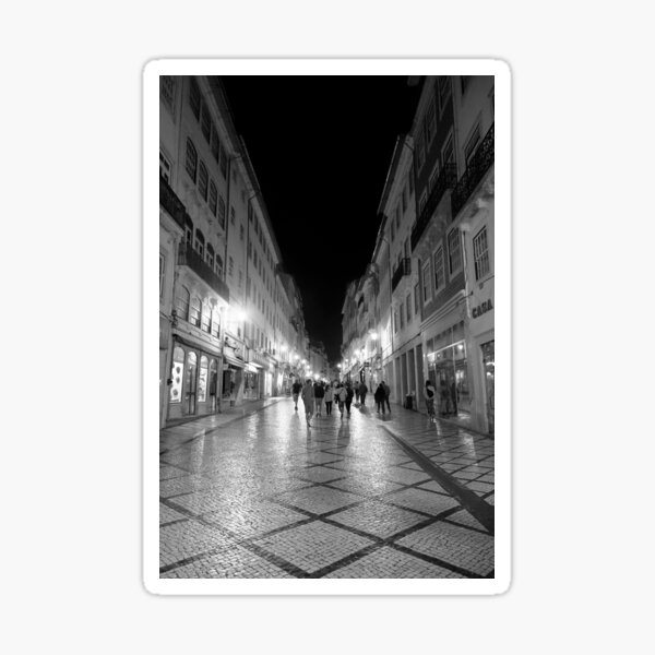 Item preview, Strolling in Coimbra at Night - B-W designed and sold by Brian Shaw.